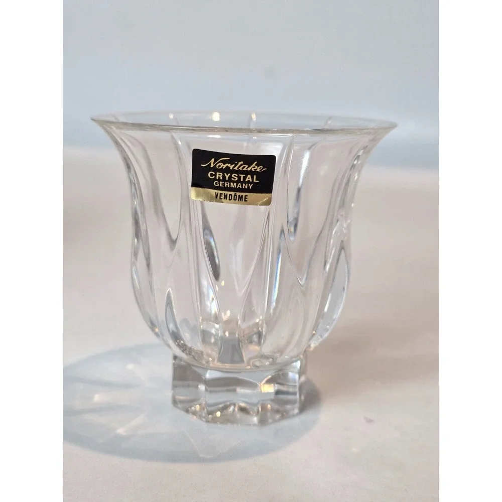 Vendome Noritake Crystal Votive‎ Candle Holder Made in Germany with Candle